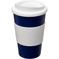 Americano® 350 ml Isolierbecher mit Schutzring, Blau / Weiß