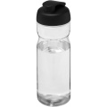 H2O Active® Base 650 ml Sportflasche mit Klappdeckel, Transparent / Tiefschwarz