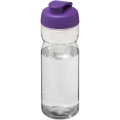 H2O Active® Base 650 ml Sportflasche mit Klappdeckel, Transparent / Lila