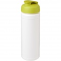 Baseline® Plus grip 750 ml Sportflasche mit Klappdeckel, Weiß / Limette