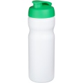 Baseline® Plus 650 ml Sportflasche mit Klappdeckel, Weiß / Grün