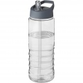 H2O Active® Treble 750 ml Sportflasche mit Ausgussdeckel, Transparent / Sturmgrau