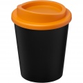 Americano® Espresso Eco 250 ml recycelter Isolierbecher, Durchgehend schwarz / orange