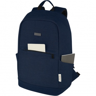 Logotrade Geschäftsgeschenke das Foto: Joey 15,6 Zoll Anti-Diebstahl Laptop Rucksack 18 L aus GRS-recyceltem Canvas