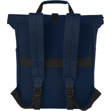 Logotrade Firmengeschenke das Foto: Joey 15" GRS Rolltop Laptoprucksack aus recyceltem Canvas 15 L