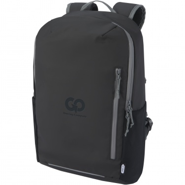 : Aqua wasserabweisender 15" Laptop-Rucksack aus GRS Recyclingmaterial 21 L