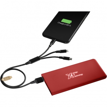 Logotrade Werbegeschenke das Foto: SCX.design P15 5000 mAh Powerbank mit Leuchtlogo