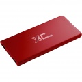 SCX.design P15 5000 mAh Powerbank mit Leuchtlogo, Mittelrot