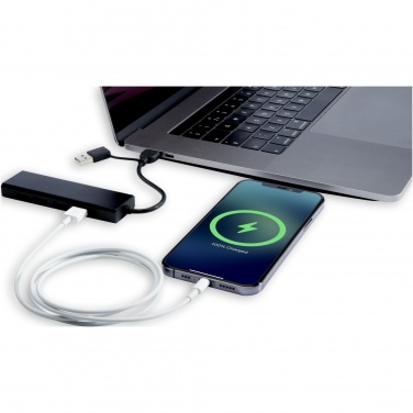 Logotrade Werbeartikel das Foto: Rise USB 2.0 Hub aus recyceltem RCS Aluminium