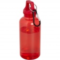 Oregon 400 ml RCS-zertifizierte Trinkflasche aus recyceltem Kunststoff mit Karabiner , Rot