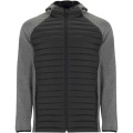 Minsk Hybrid Thermojacke Unisex , Tiefschwarz / Schwarz meliert