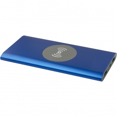 Logotrade Werbegeschenke das Foto: Juice 8000 mAh Typ-C kabellose Powerbank aus recyceltem Aluminium