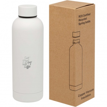 Logotrade Geschäftsgeschenke das Foto: Spring 500 ml RCS-zertifizierte Kupfer-Vakuum Isolierflasche aus recyceltem Edelstahl