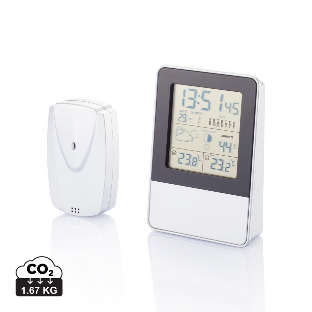 Logotrade werbemittel das Foto: Indoor/Outdoor Wetterstation