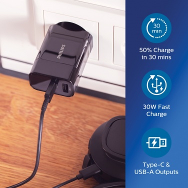 Logotrade Firmengeschenke das Foto: Philips Ultra Fast PD Wall-Charger