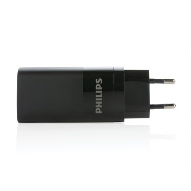 Logotrade Logogeschenke das Foto: Philips 65W Ultra-Schnell-PD 3-Port-USB-Wandladegerät