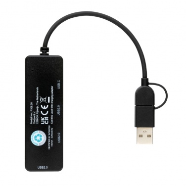 Logotrade Firmengeschenke das Foto: RCS recycelter USB-Hub mit Dual-Input