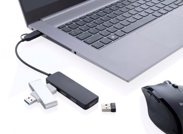 Logotrade Logogeschenke das Foto: RCS recycelter USB-Hub mit Dual-Input