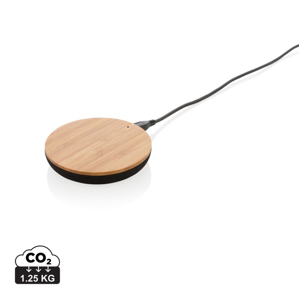 Logotrade Werbeartikel das Foto: Bamboo X 5W Wireless Charger