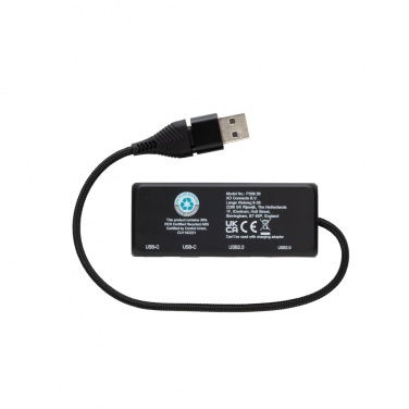 : Link Dual Input USB Hub aus RCS rec. Kunststoff und Bambus