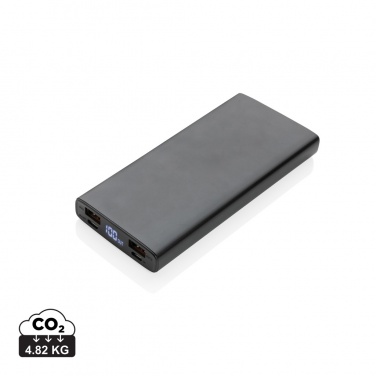 Logotrade Werbeartikel das Foto: 18W PD Powerbank mit 10.000 mAh aus Aluminium