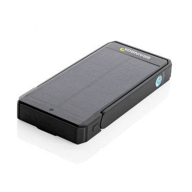 Logotrade Werbegeschenke das Foto: Skywave 10000mAh Solarpowerbank aus RCS recycelt. Kunststoff