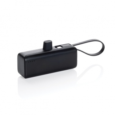 Logotrade Werbegeschenke das Foto: Powerlink 3000mah Powerbank aus RCS rPlastic mit USB-C Kabel