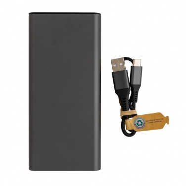 Logotrade Werbeartikel das Foto: Terra 20.000mAh 20W Powerbank aus RCS recyceltem Aluminium