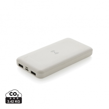 Logotrade Werbegeschenke das Foto: Wireless Powerbank aus RCS Standard recyceltem Kunststoff