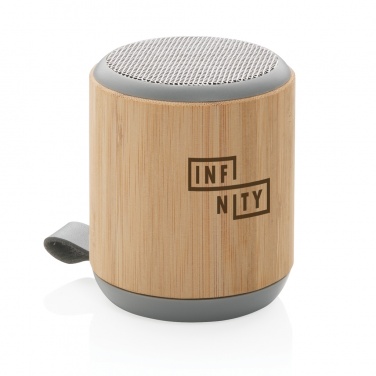 Logotrade Werbeartikel das Foto: Bambus und Stoff 3W Wireless Speaker