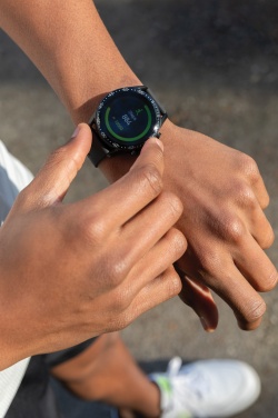 Logotrade Firmengeschenke das Foto: Runde Fit Watch aus RCS recyceltem TPU