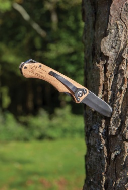 Logotrade Firmengeschenke das Foto: Outdoormesser aus Holz