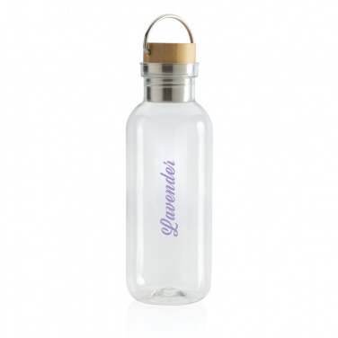 : RCS rPET Flasche with Bambusdeckel und Griff