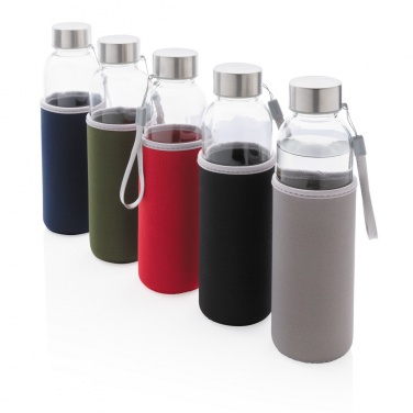 : Glasflasche mit Neopren-Sleeve