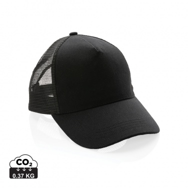 Logotrade Logogeschenke das Foto: Impact AWARE™ 190gr Brushed rCotton 5 Panel Trucker-Cap