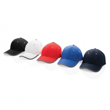 Logotrade Firmengeschenke das Foto: Impact AWARE™ 280gr Brushed rCotton 6 Panel Kontrast-Cap