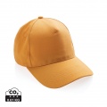 Impact 5 Panel Kappe aus 280gr rCotton mit AWARE™ Tracer, Sonnenuhr orange