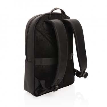 Logotrade Werbegeschenke das Foto: Swiss Peak Deluxe PU Laptop-Rucksack, PVC-frei