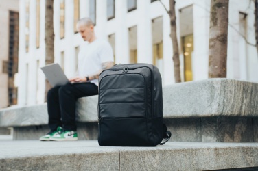 Logotrade Werbegeschenke das Foto: Armond AWARE™ RPET 15.6" Deluxe Laptop-Rucksack