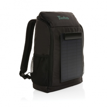 Logotrade werbemittel das Foto: Pedro AWARE™ RPET Deluxe Rucksack mit 5W Solar Panel