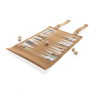 : Britton faltbares Backgammon und Damespiel Set aus Kork