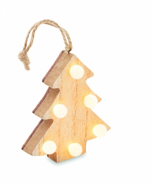 : Anhänger aus Holz mit LED