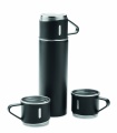 Flasche und Becher-Set 4tlg., Schwarz