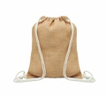 Jute Beutel mit Kordelzug, Beige