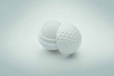 Logotrade Logogeschenke das Foto: Lippenbalsam Golfball