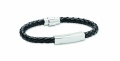 Geflochtenes Armband 18 cm, Schwarz