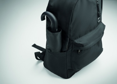 Logotrade Logogeschenke das Foto: Ein 15-Zoll-Laptop-Rucksack aus recycelter Pre-Consumer-Baumwolle mit individuell anpassbarem Druck