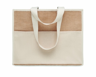 : Jute-Canvas Shopping Tasche