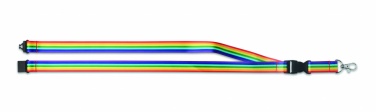 Logotrade werbemittel das Foto: Regenbogen Lanyard RPET