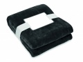 RPET-Flanell Fleece-Decke, Schwarz